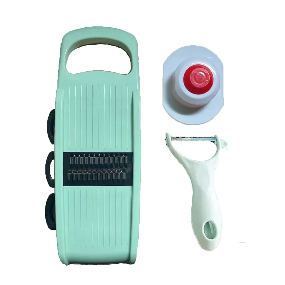 Mandoline cuisine versatile et ergonomique sur fond blanc