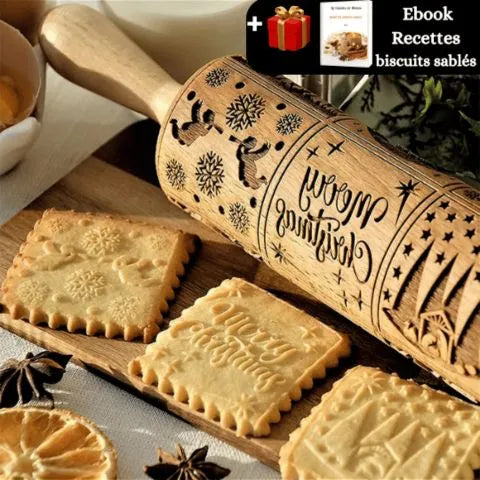 Rouleau à Pâtisserie En Bois Vintage - Générique - Marron
