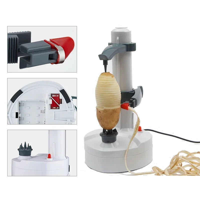 Eplucheur de pomme de terre electrique blanc