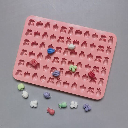 moule-a-bonbons-silicone-gourmand-rose